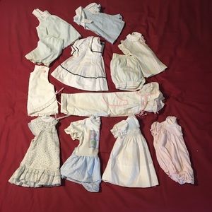 Vintage baby girl dresses, etc. 3 mo to 12 mo